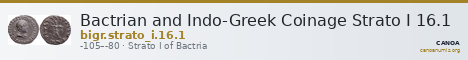 Bactrian and Indo-Greek Coinage Strato I 16.1 — CANOA