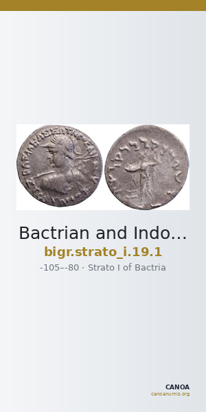 Bactrian and Indo-Greek Coinage Strato I 19.1 — CANOA
