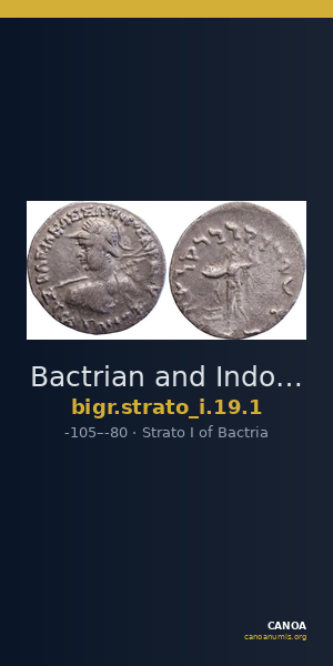 Bactrian and Indo-Greek Coinage Strato I 19.1 — CANOA