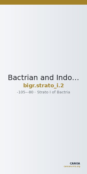 Bactrian and Indo-Greek Coinage Strato I 2 — CANOA