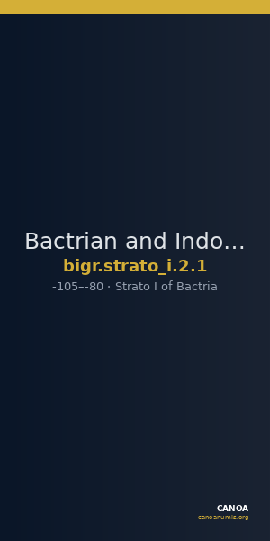 Bactrian and Indo-Greek Coinage Strato I 2.1 — CANOA