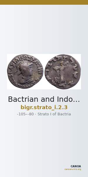 Bactrian and Indo-Greek Coinage Strato I 2.3 — CANOA