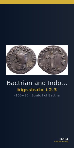 Bactrian and Indo-Greek Coinage Strato I 2.3 — CANOA