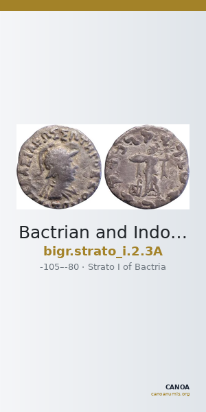 Bactrian and Indo-Greek Coinage Strato I 2.3A — CANOA