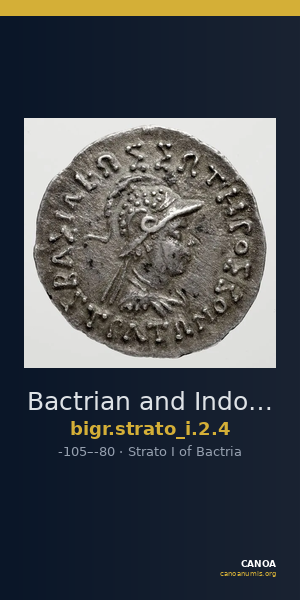 Bactrian and Indo-Greek Coinage Strato I 2.4 — CANOA