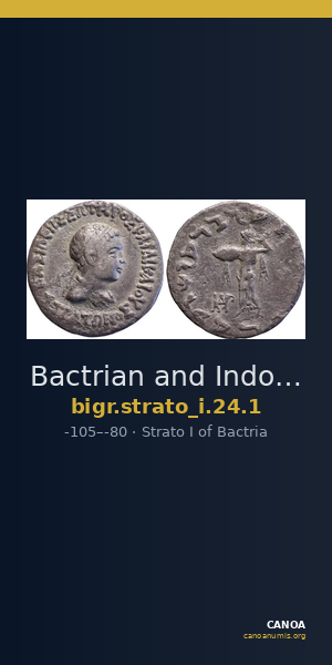 Bactrian and Indo-Greek Coinage Strato I 24.1 — CANOA