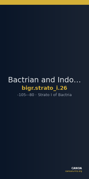 Bactrian and Indo-Greek Coinage Strato I 26 — CANOA