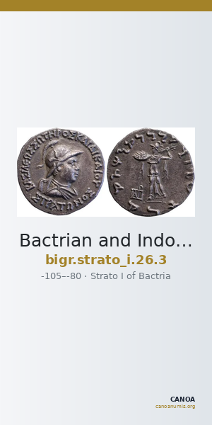 Bactrian and Indo-Greek Coinage Strato I 26.3 — CANOA