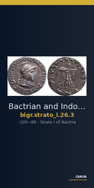 Bactrian and Indo-Greek Coinage Strato I 26.3 — CANOA