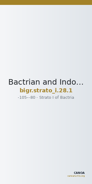 Bactrian and Indo-Greek Coinage Strato I 28.1 — CANOA