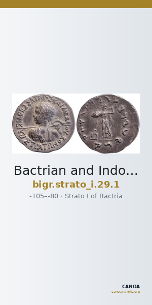Bactrian and Indo-Greek Coinage Strato I 29.1 — CANOA