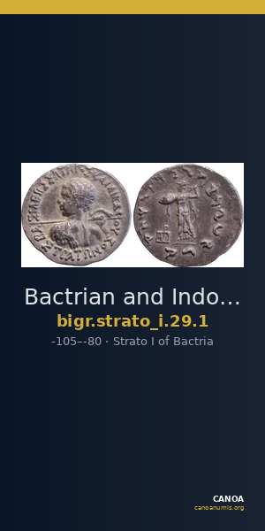 Bactrian and Indo-Greek Coinage Strato I 29.1 — CANOA