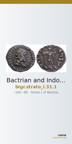 Bactrian and Indo-Greek Coinage Strato I 31.1 — CANOA