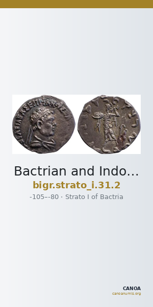 Bactrian and Indo-Greek Coinage Strato I 31.2 — CANOA