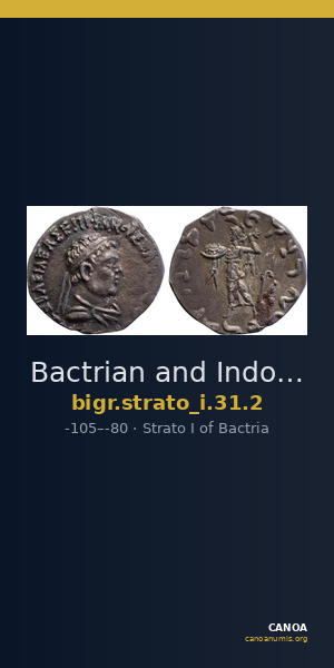 Bactrian and Indo-Greek Coinage Strato I 31.2 — CANOA