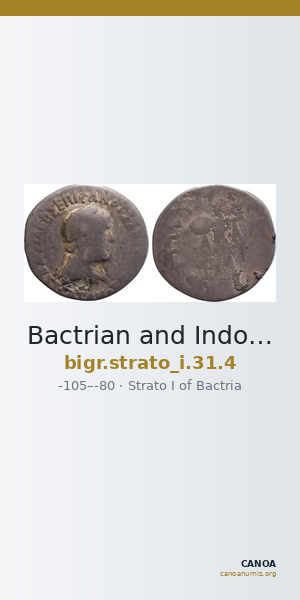 Bactrian and Indo-Greek Coinage Strato I 31.4 — CANOA