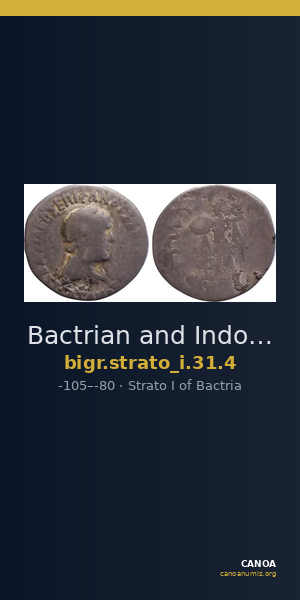 Bactrian and Indo-Greek Coinage Strato I 31.4 — CANOA