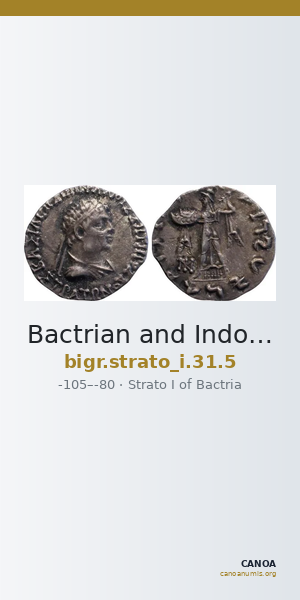 Bactrian and Indo-Greek Coinage Strato I 31.5 — CANOA