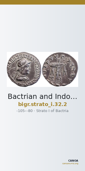 Bactrian and Indo-Greek Coinage Strato I 32.2 — CANOA