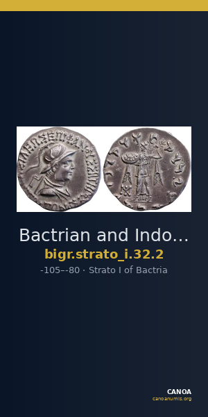 Bactrian and Indo-Greek Coinage Strato I 32.2 — CANOA