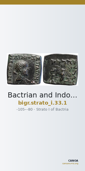 Bactrian and Indo-Greek Coinage Strato I 33.1 — CANOA