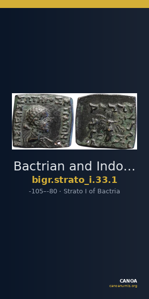 Bactrian and Indo-Greek Coinage Strato I 33.1 — CANOA