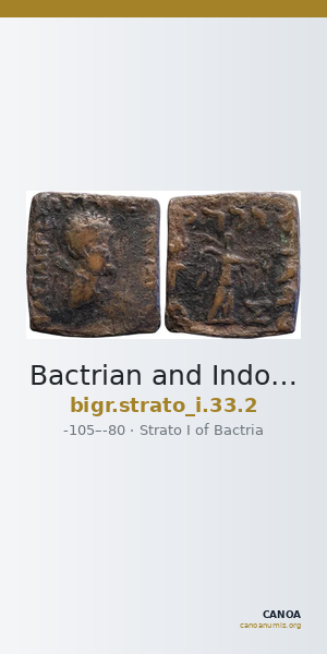 Bactrian and Indo-Greek Coinage Strato I 33.2 — CANOA