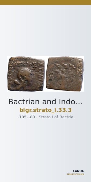 Bactrian and Indo-Greek Coinage Strato I 33.3 — CANOA