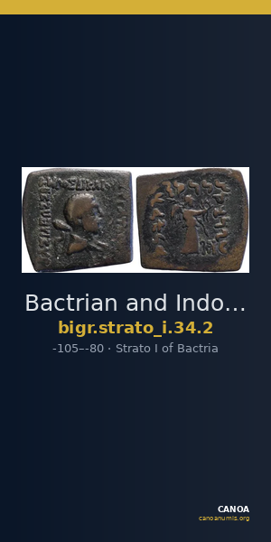 Bactrian and Indo-Greek Coinage Strato I 34.2 — CANOA