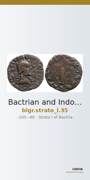 Bactrian and Indo-Greek Coinage Strato I 35 — CANOA