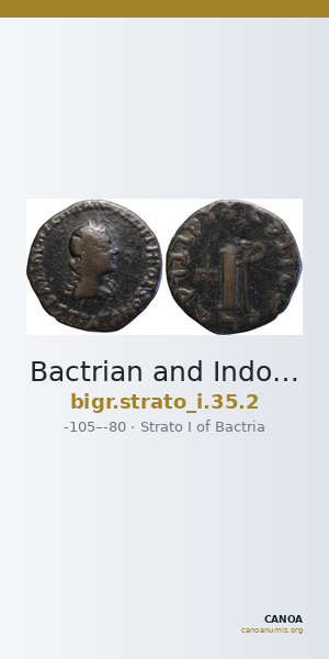 Bactrian and Indo-Greek Coinage Strato I 35.2 — CANOA