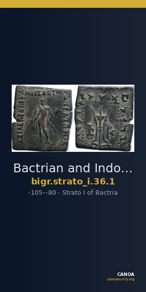 Bactrian and Indo-Greek Coinage Strato I 36.1 — CANOA