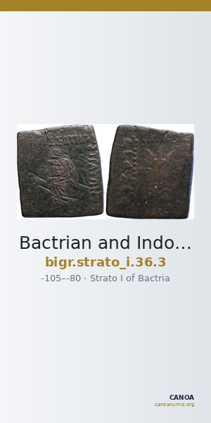 Bactrian and Indo-Greek Coinage Strato I 36.3 — CANOA