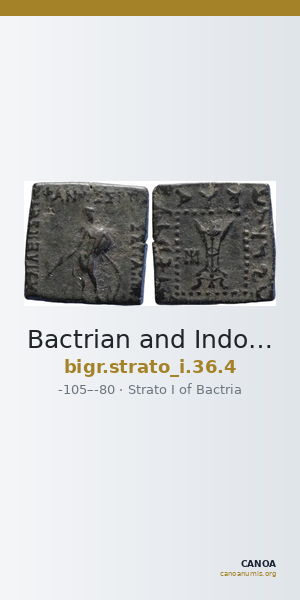 Bactrian and Indo-Greek Coinage Strato I 36.4 — CANOA