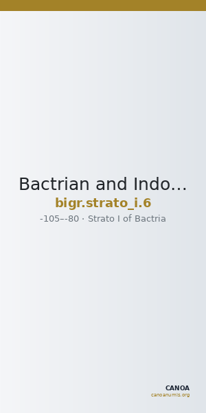 Bactrian and Indo-Greek Coinage Strato I 6 — CANOA