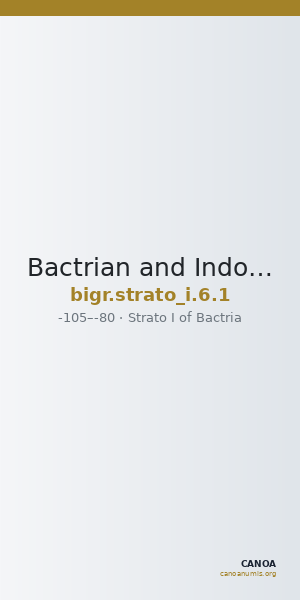 Bactrian and Indo-Greek Coinage Strato I 6.1 — CANOA