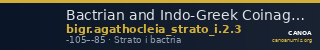 Bactrian and Indo-Greek Coinage Strato I and Agathocleia 2.3 — CANOA