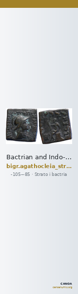 Bactrian and Indo-Greek Coinage Strato I and Agathocleia 3.1 — CANOA