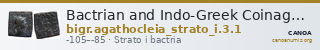 Bactrian and Indo-Greek Coinage Strato I and Agathocleia 3.1 — CANOA