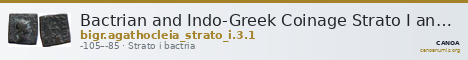 Bactrian and Indo-Greek Coinage Strato I and Agathocleia 3.1 — CANOA