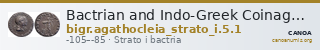 Bactrian and Indo-Greek Coinage Strato I and Agathocleia 5.1 — CANOA