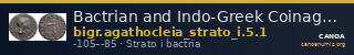 Bactrian and Indo-Greek Coinage Strato I and Agathocleia 5.1 — CANOA