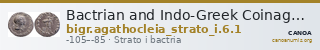 Bactrian and Indo-Greek Coinage Strato I and Agathocleia 6.1 — CANOA