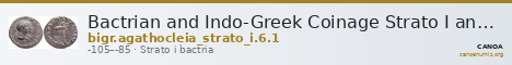 Bactrian and Indo-Greek Coinage Strato I and Agathocleia 6.1 — CANOA