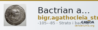 Bactrian and Indo-Greek Coinage Strato I and Agathocleia 6.2 — CANOA