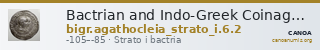 Bactrian and Indo-Greek Coinage Strato I and Agathocleia 6.2 — CANOA