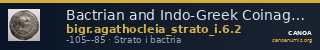 Bactrian and Indo-Greek Coinage Strato I and Agathocleia 6.2 — CANOA