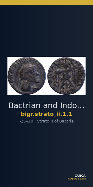Bactrian and Indo-Greek Coinage Strato II 1.1 — CANOA