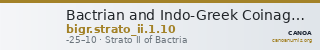 Bactrian and Indo-Greek Coinage Strato II 1.10 — CANOA