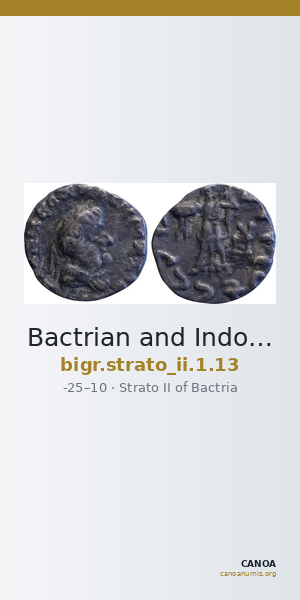 Bactrian and Indo-Greek Coinage Strato II 1.13 — CANOA